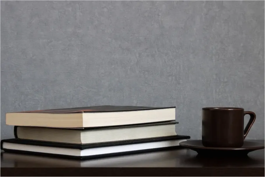 Detail Books Still Life On Table Number 2