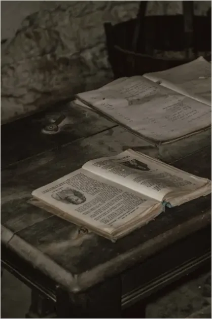Detail Books Still Life On Table Number 3
