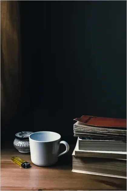 Detail Books Still Life On Table Number 6