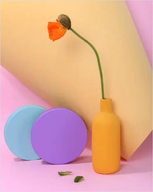 Detail Botanical Still Life Minimal Vase Number 4