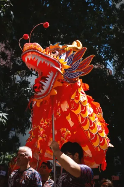 Detail Chinese Dragon Dance Festival Photo Number 6
