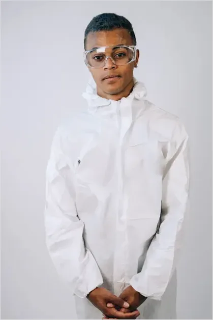Detail Cleanroom Technician Suit Semiconductor Number 2