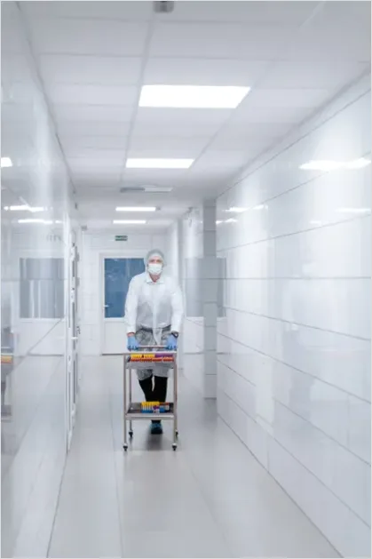 Detail Cleanroom Technician Suit Semiconductor Number 8