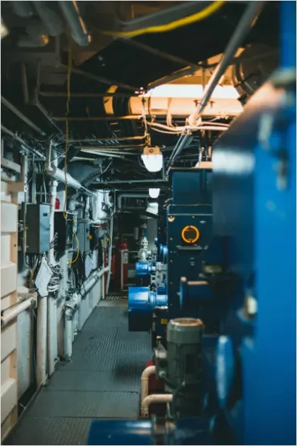 Detail Compressor Machine Industrial Room Number 7