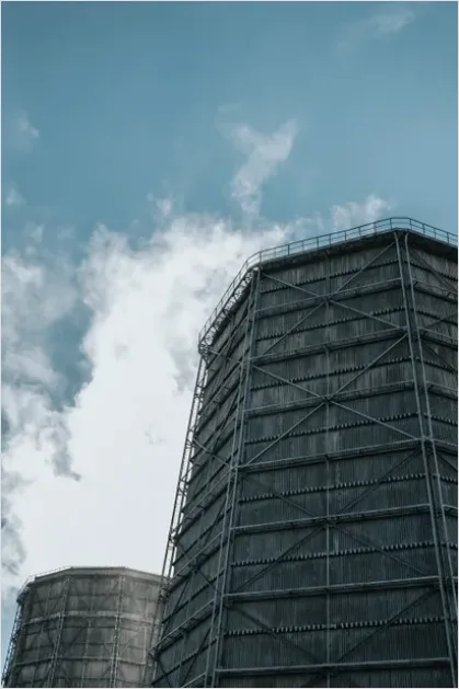 Cooling Towers Industrial Plant Exterior 07f0