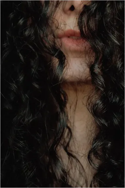 Detail Curly Hair Texture Close Up Number 3