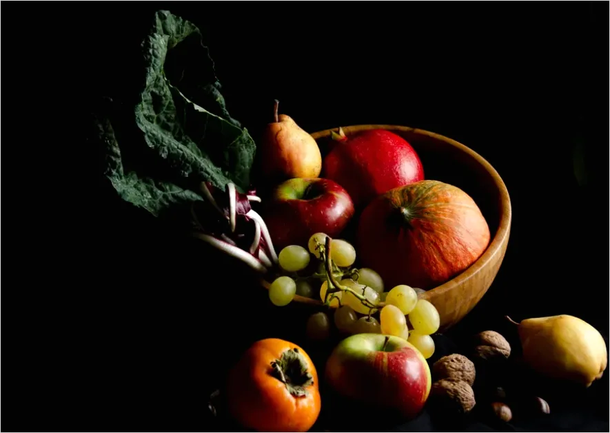 Detail Dutch Still Life Fruit Bowl Number 4