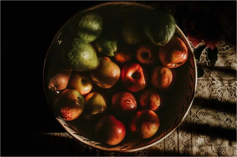 Detail Dutch Still Life Fruit Bowl Number 7