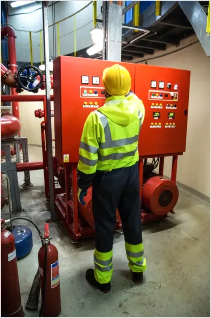 Detail Fire Safety Equipment Factory Hallway Number 10