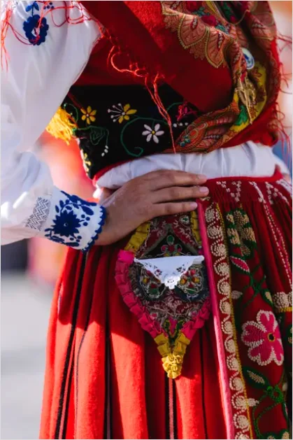 Detail Folk Costume Embroidery Detail Macro Number 4