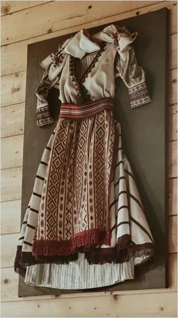 Detail Folk Costume Embroidery Detail Macro Number 5