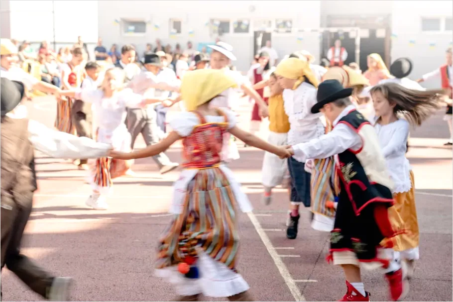Detail Folk Dance Costume Movement Blur Photo Number 10