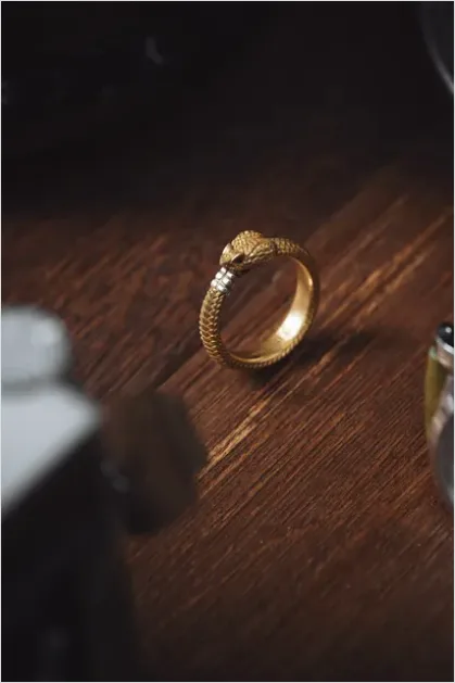 Detail Gold Ring Still Life Close Up Number 5