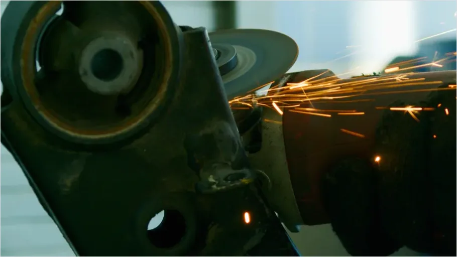Detail Grinding Metal Workshop Close Up Number 7