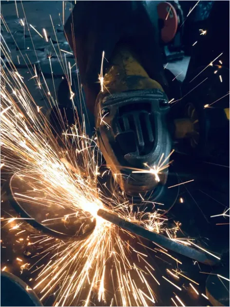 Detail Grinding Metal Workshop Close Up Number 8