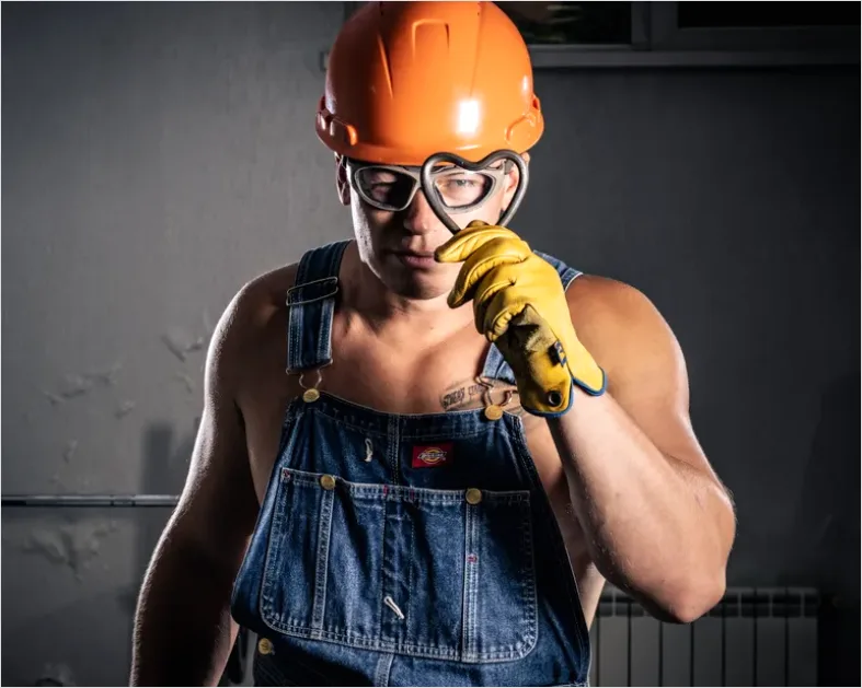 Detail Industrial Safety Helmet Goggles Gloves Number 5