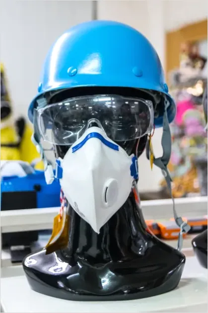 Detail Industrial Safety Helmet Goggles Gloves Number 7