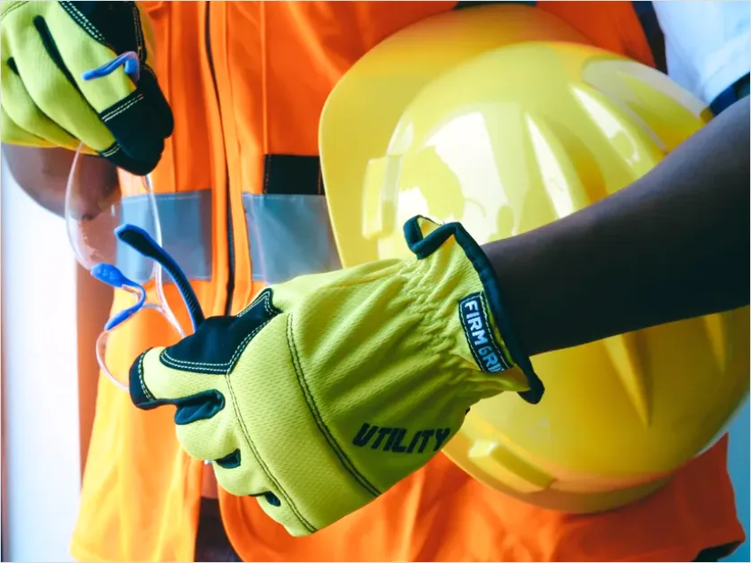 Detail Industrial Safety Helmet Goggles Gloves Number 9