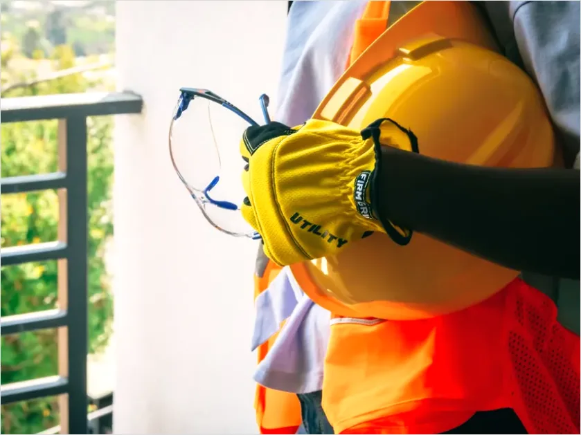 Detail Industrial Safety Helmet Goggles Gloves Number 10