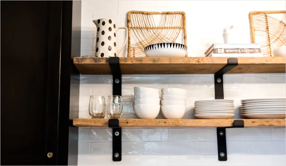 Detail Kitchen Open Shelving Styling Number 7