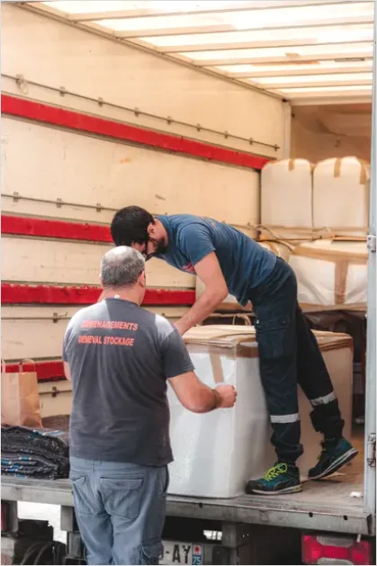 Detail Logistics Worker Loading Truck Warehouse Number 10