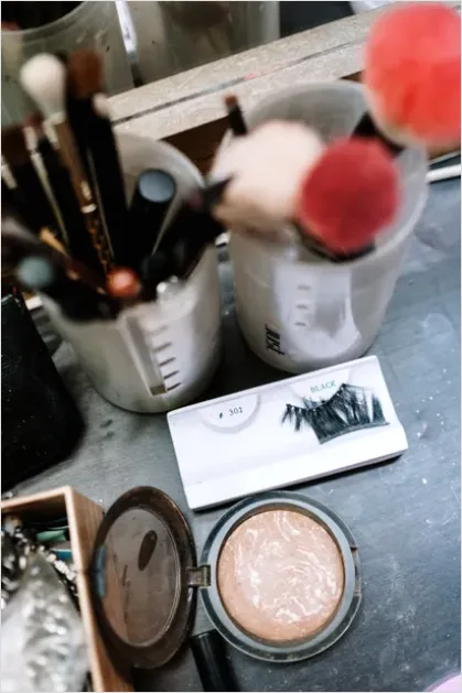 Detail Makeup Brushes Still Life Overhead Number 2