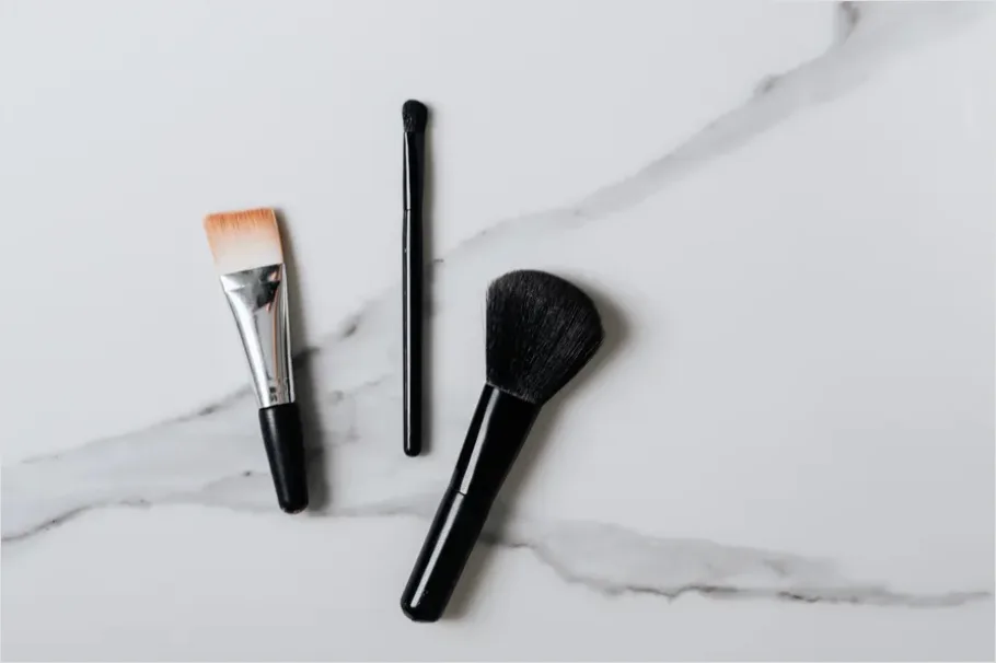Detail Makeup Brushes Still Life Overhead Number 3