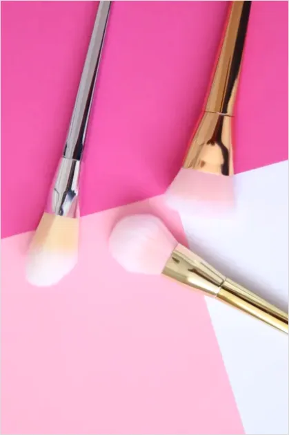 Detail Makeup Brushes Still Life Overhead Number 7