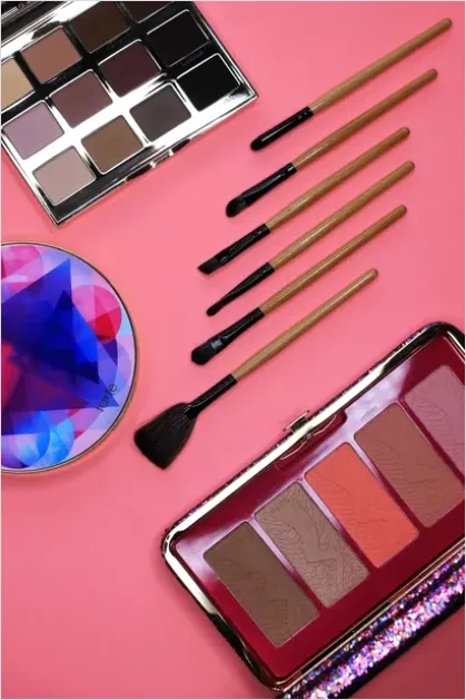 Detail Makeup Brushes Still Life Overhead Number 9