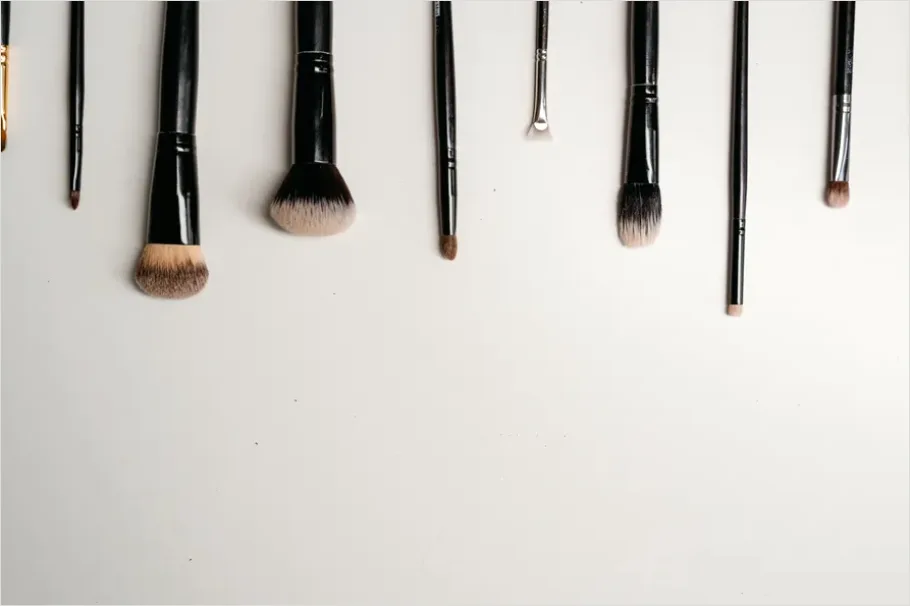 Detail Makeup Brushes Still Life Overhead Number 10