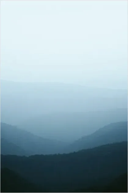Detail Minimal Landscape Photography Foggy Mountains Number 11