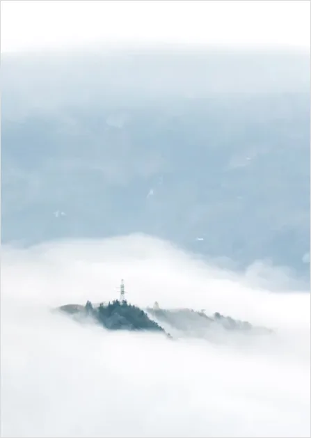 Detail Minimal Landscape Photography Foggy Mountains Number 16