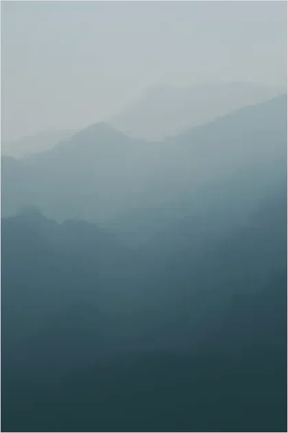 Detail Minimal Landscape Photography Foggy Mountains Number 5