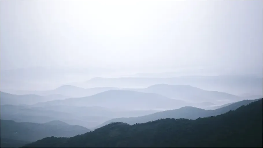 Detail Minimal Landscape Photography Foggy Mountains Number 7
