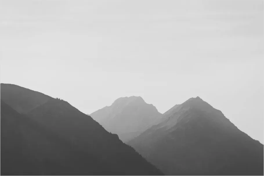 Detail Minimal Landscape Photography Foggy Mountains Number 9
