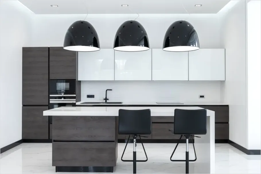Detail Minimalist Kitchen White Cabinets Number 6