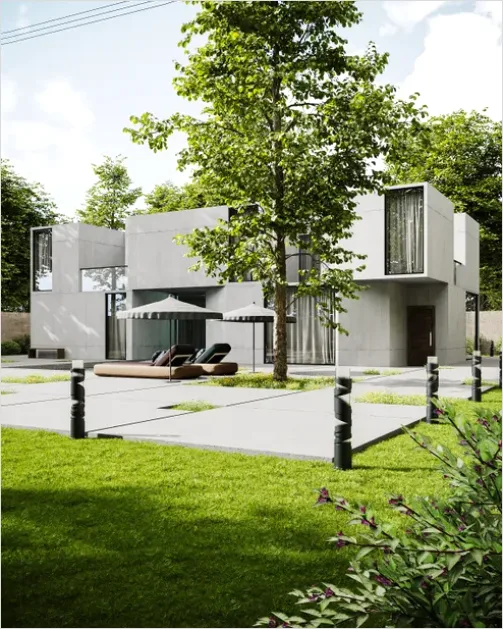 Detail Minimalist Modern House Exterior Photo Number 15
