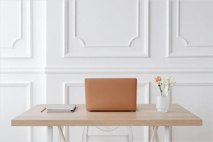 Detail Minimalist Workspace Neutral Tones Photo Number 2