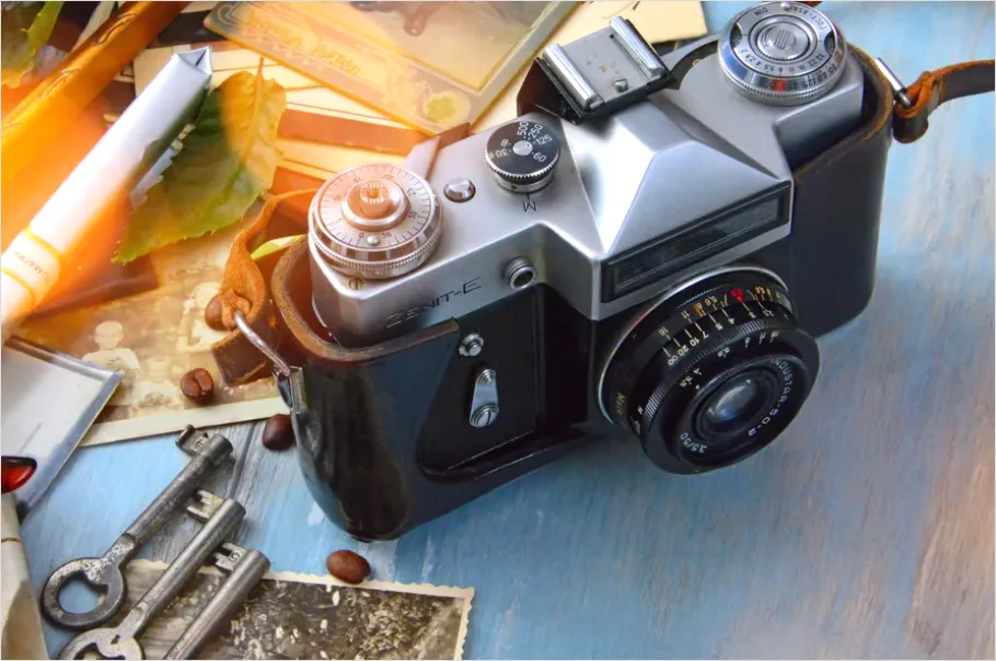 Detail Retro Objects Still Life Composition Number 4