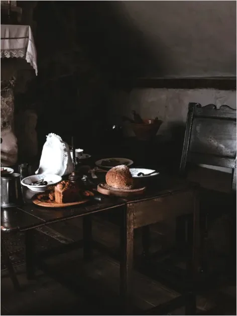 Detail Rustic Bread Still Life On Table Number 5
