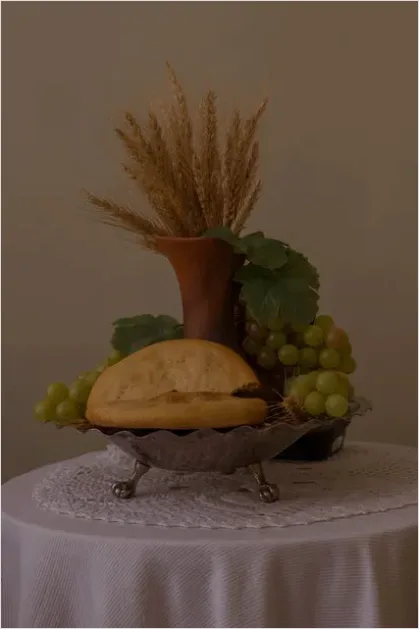 Detail Rustic Bread Still Life On Table Number 8