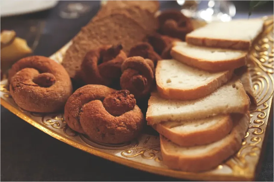 Detail Rustic Bread Still Life On Table Number 10
