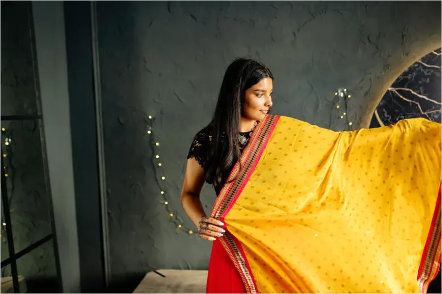 Sari Drape Indian Traditional Clothing Photo 6846