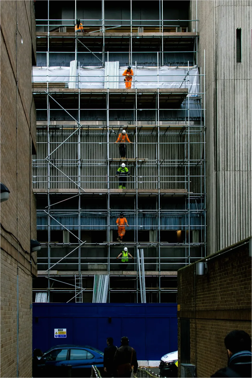 Detail Scaffolding On Building Renovation Photo Number 7
