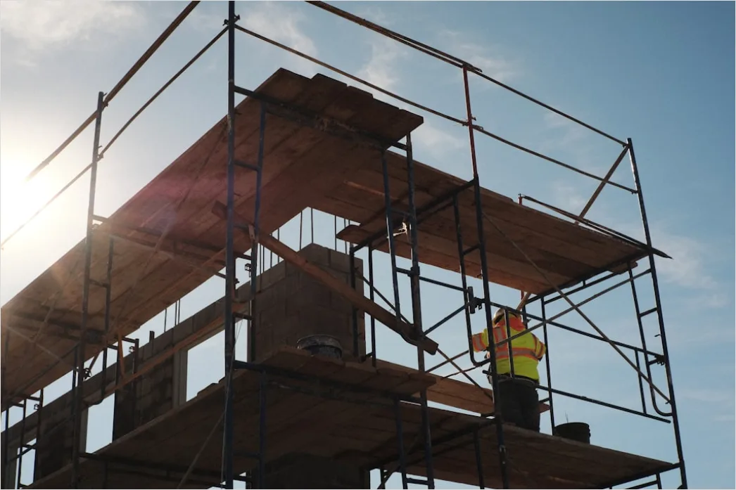 Detail Scaffolding On Building Renovation Photo Number 8