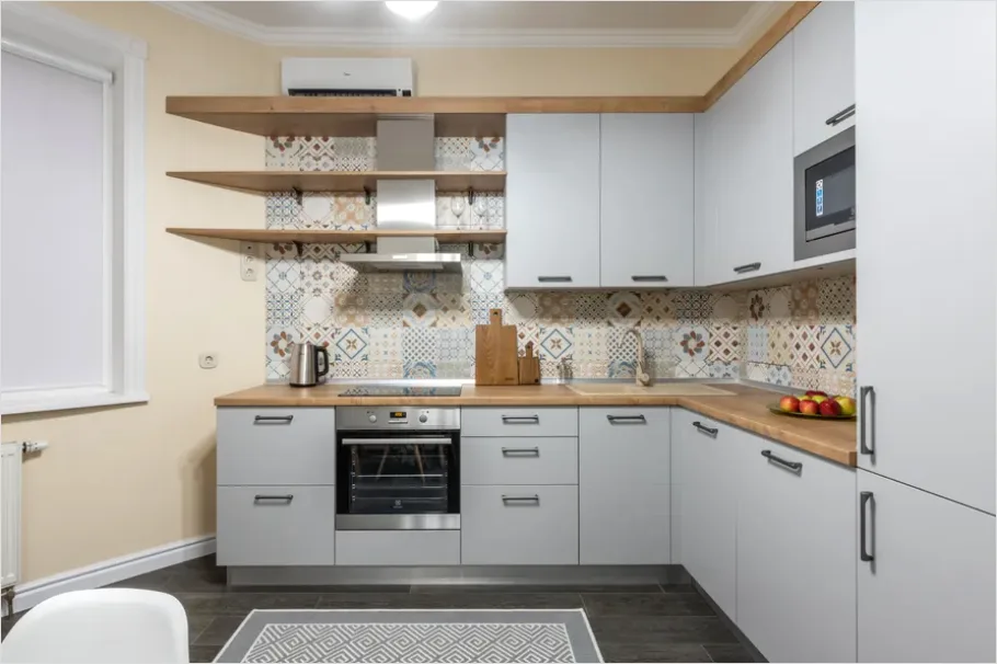 Detail Scandinavian Kitchen Wood White Number 9