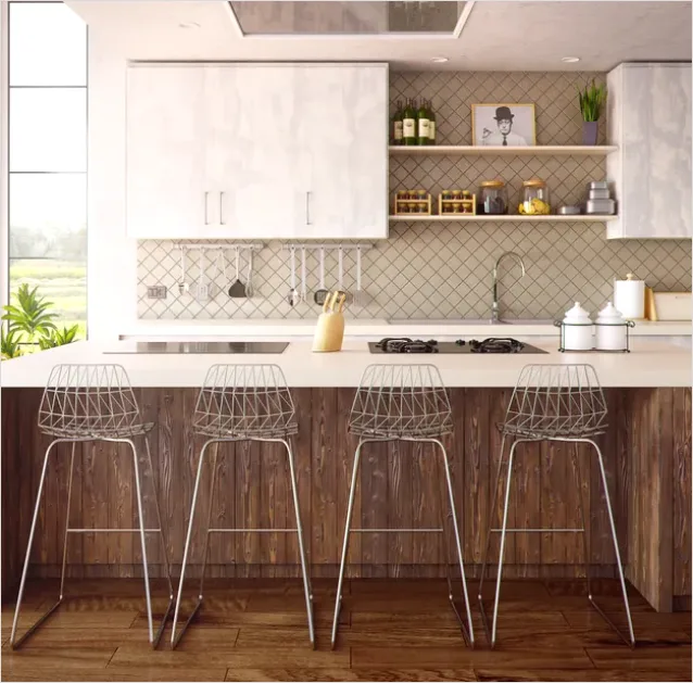 Detail Scandinavian Kitchen Wood White Number 10