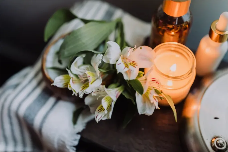 Detail Spa Still Life Towels Candles Number 5