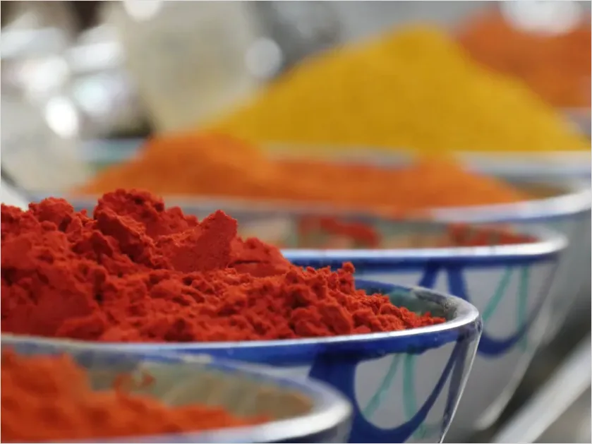 Detail Spices Market Colorful Bowls Overhead Number 4