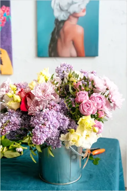 Detail Spring Still Life Pastel Flowers Number 5